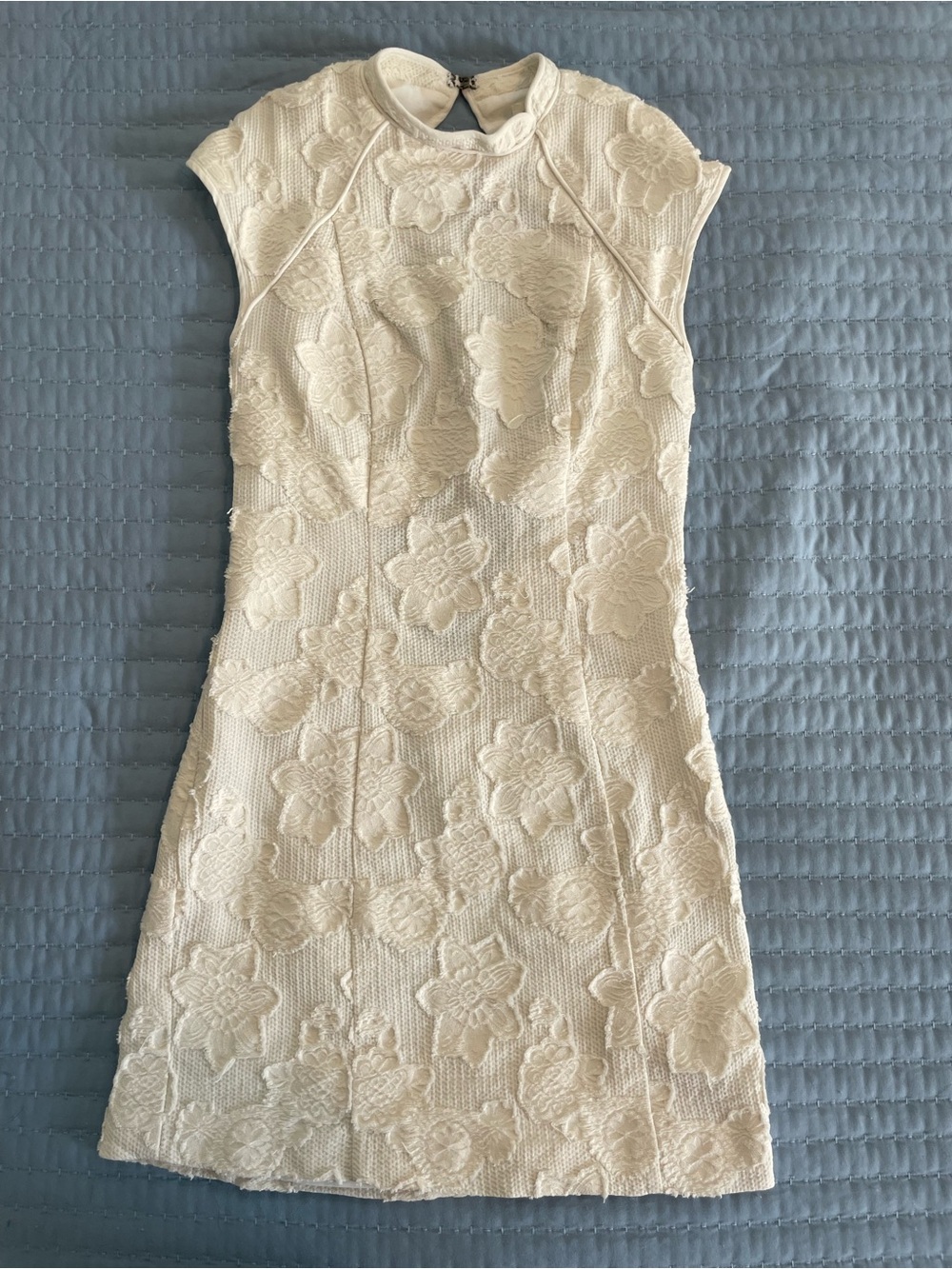 silence + noise Ivory Floral Jacquard Mini Dress - Picture 2 of 8
